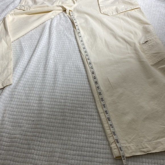 Zara The Relaxed Utility Pants In ECRU Signature Denium Cargo Size 14 - Picture 13 of 15